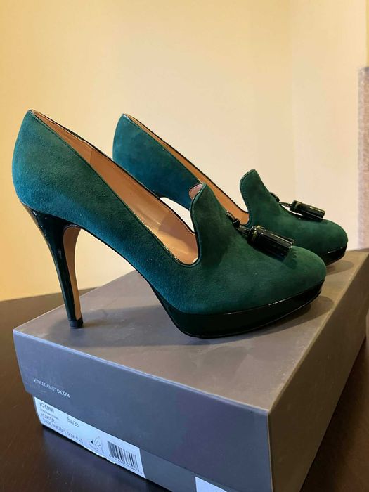 Sapatos Vince Camuto salto alto verdes tamanho 38