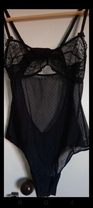 Body rendado preto - S - Women'Secret