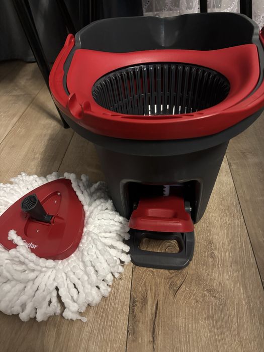 Mop obrotowy z mikrofibry, system czyszczenia podłogi z wiadrem