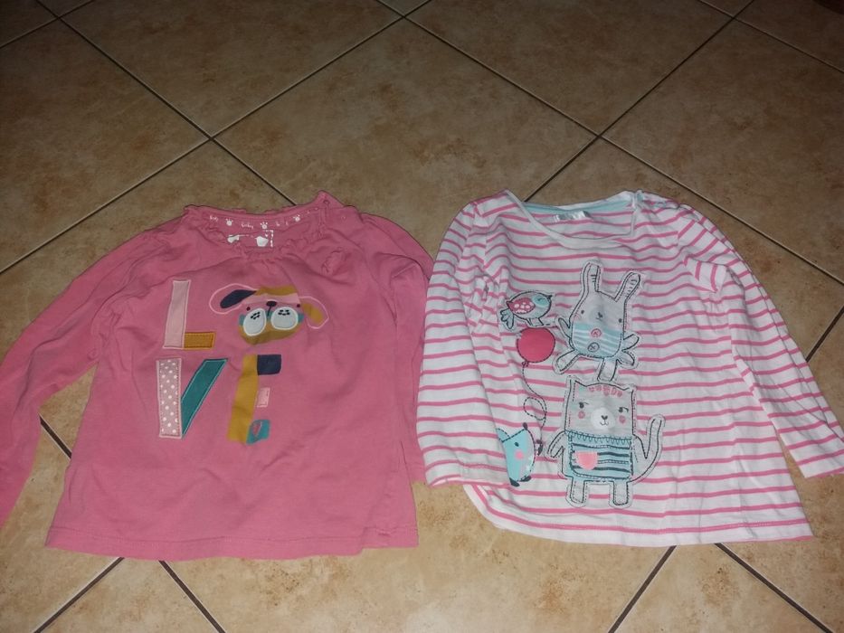 Ubrania:sukienki, bluzy tuniki, kurtka spodnie jesień zima 86 92