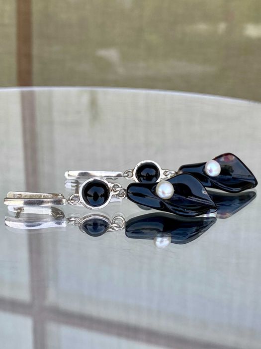 Довгі сережки, пусети та сережки з перлами (колекція)