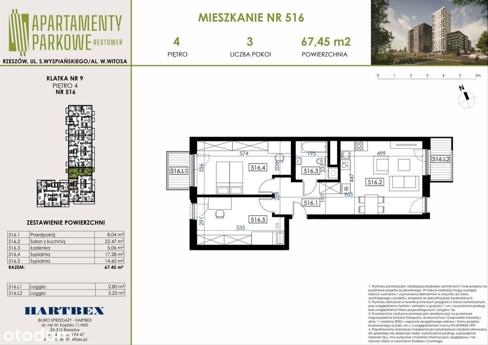 Apartamenty Parkowe | mieszkanie 3-pok. | 516