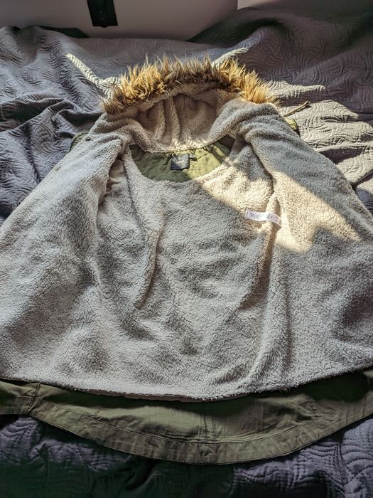 ASOS kurtka parka z podpinką M khaki zielona oliwkowa