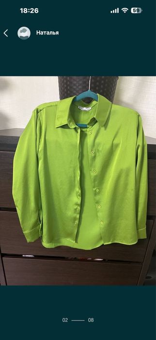 Сорочка рубашка зелена