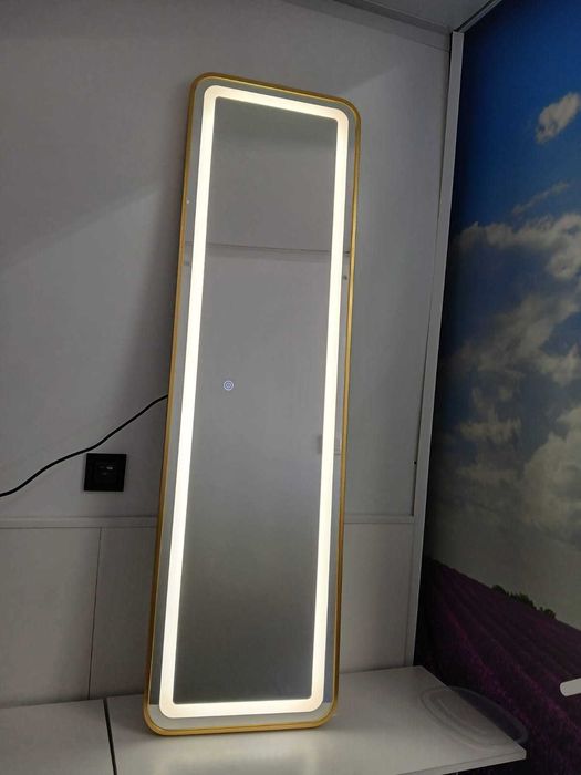 Espelhos Dourados com Luz Novos e Profissionais 140CM X 40CM
