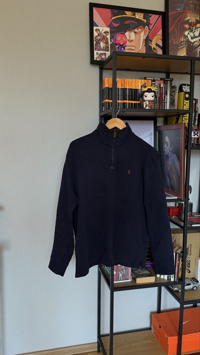 Кофта Polo Ralph Lauren на блискавці 1/4, розмір L, темно-синя