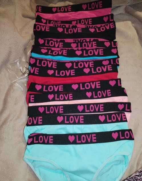 Majtki Damskie Figi 12 sztuk L Nowe Kolorowe Love