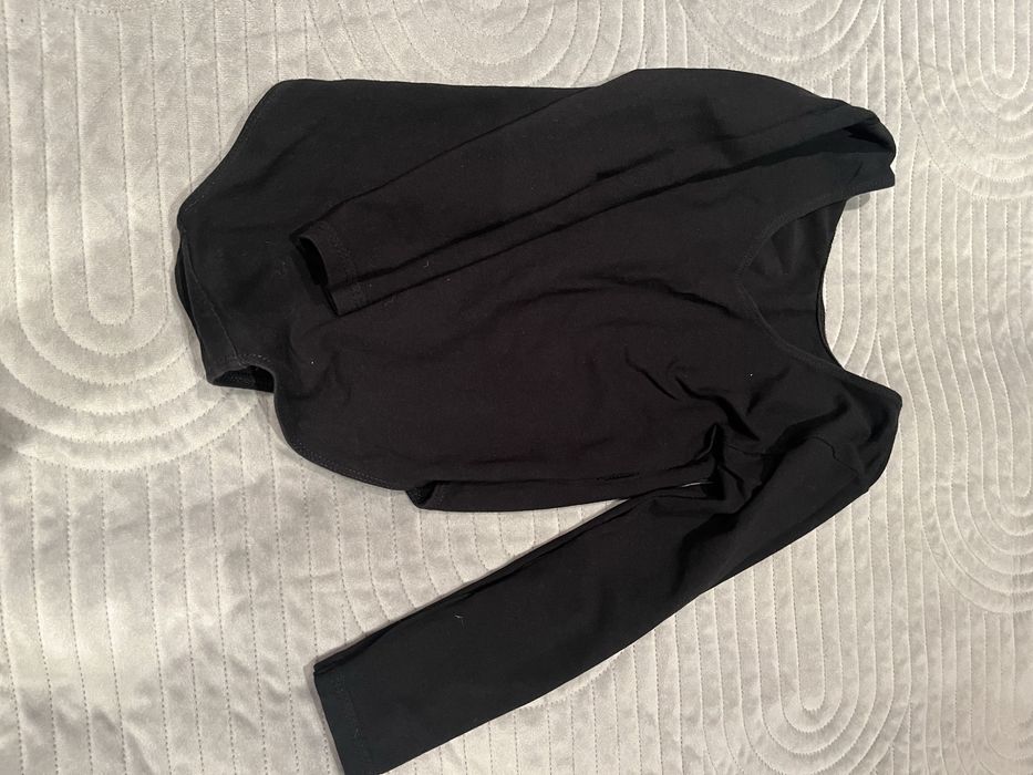 Czarne body bawełniane dziewczęce r.128
