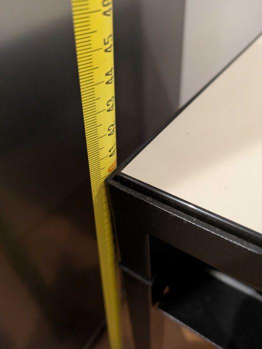 TV Console / Metal + Wood / Reversible Black/White / IKEA NIBODA64297953433218124