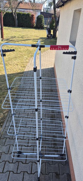 Duża wysoka suszarka balkonowa, tatasowa Vileda.