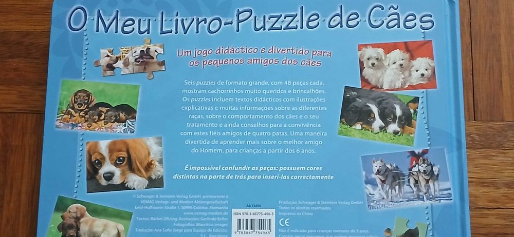 O meu livro puzzle de cães