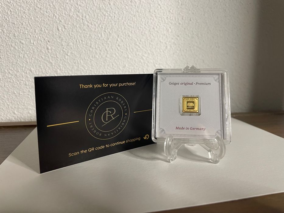 Barra de Ouro Geiger original - 1g .9999