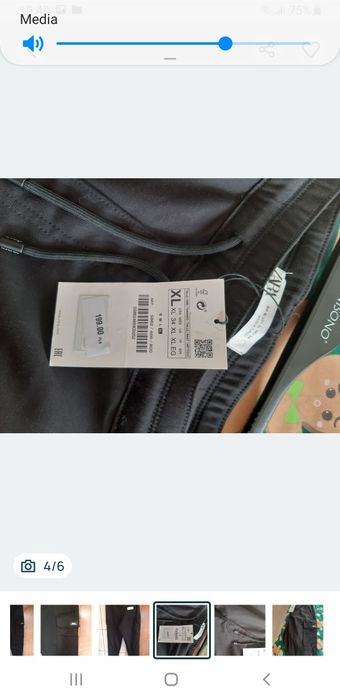 Spodnie XL Zara joggery czarne sportowe klasyk kieszenie tkmaxx sport