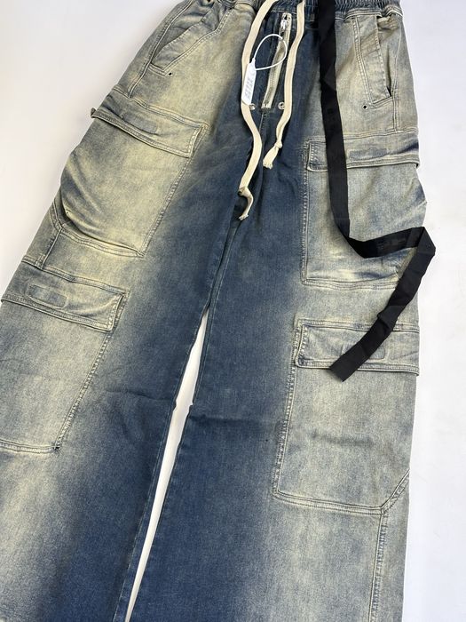 Rick Owens DRKSHDW bella cargo washed opium archive джинсы штаны сині