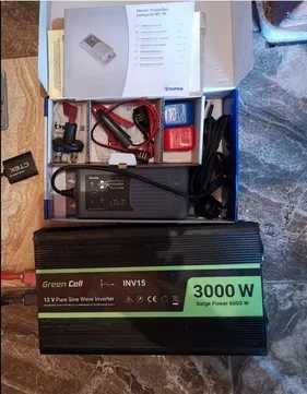 Сонячна панель preVent 135W (Німеччина) повний комплект,  Інвертор Green Cell 3000W, MPPT Dometic