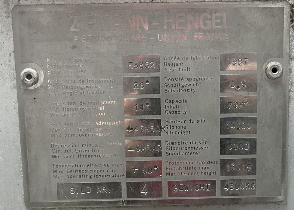 Silosy Zeppelin 6 sztuk