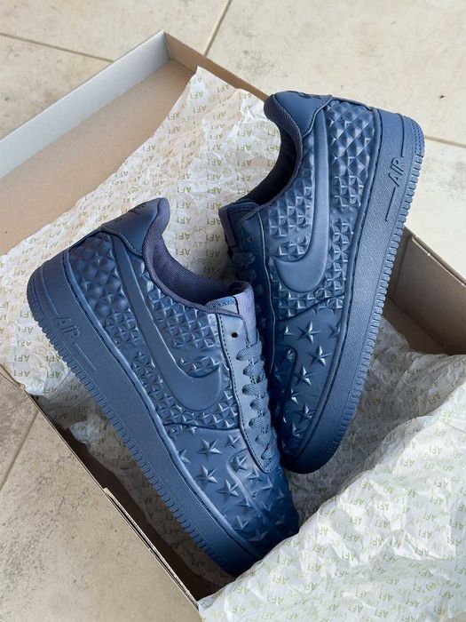 Кросівки Nike Air Force 1 Low Independence Day Blue | кеди Найк Аір Форс 1 Лов Індепенденс Дей синього кольору шкіряні