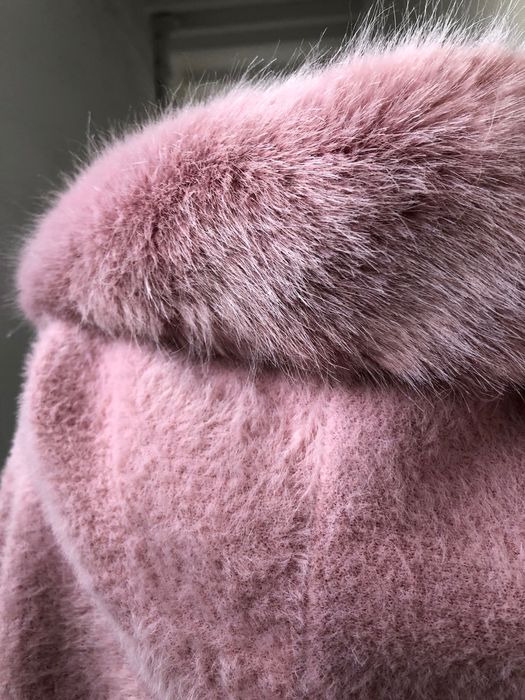 Płaszcz alpaka różowy