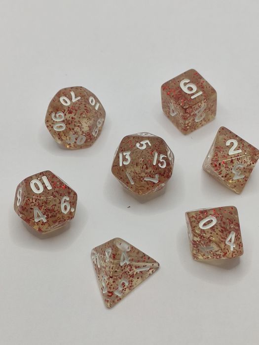 Zestaw 7 MINI kośic rpg - opowieści Hobbitów: Ognisko