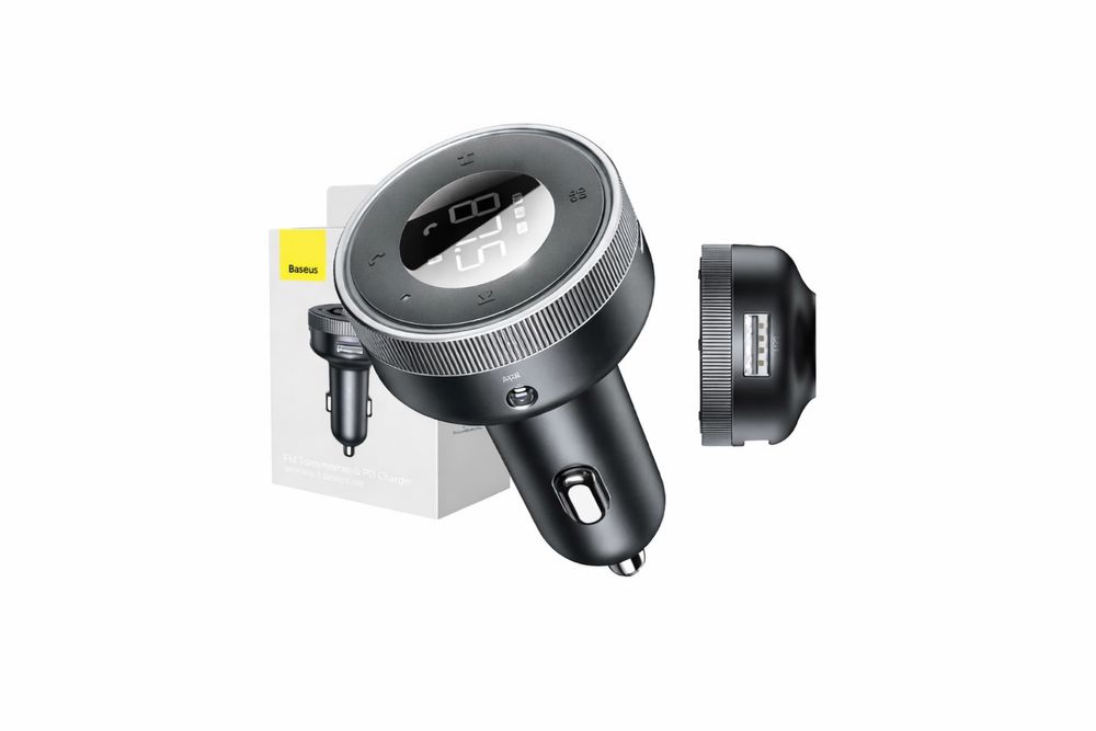 Baseus transmiter FM Bluetooth + ładowarka USB – sprawny 100%
