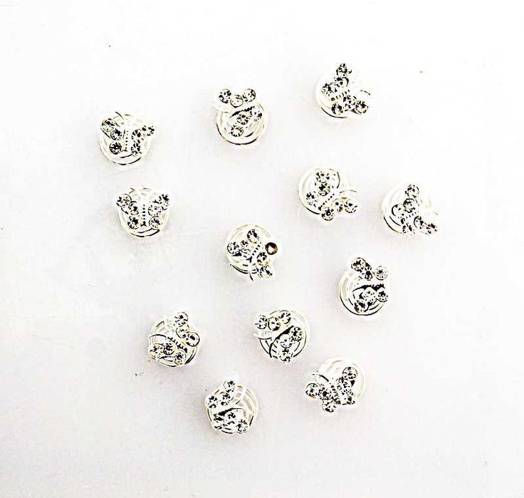 Ślub Komunia Przyjęcie Ozdoba do włosów MOTYL Wsuwki z kryształkami