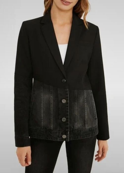 Desigual Hybrydowa Marynarka Dżinsowa - Black - 56