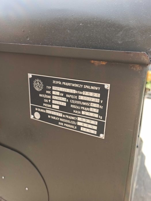 Agregat prądotwórczy PAB 4-230/3x400V wojskowy