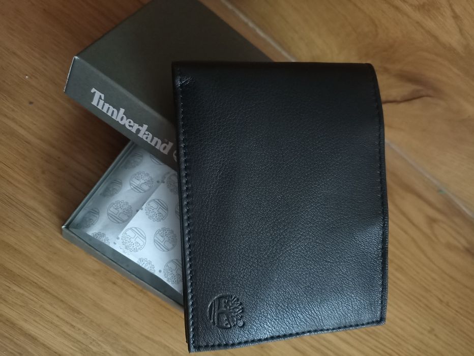 Portfel Timberland skóra naturalna czarny prezent Nowy oryginalny