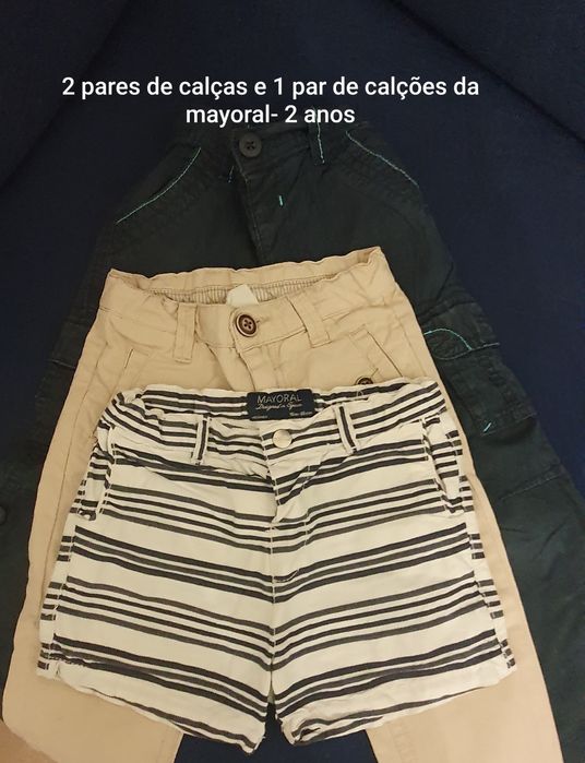 Roupa de menino 2 anos, bom estado, alguma de marca