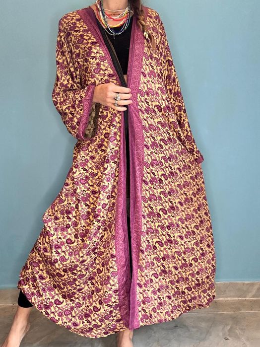 Kimono dwustronne płaszcz narzutka