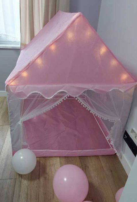 Mega namiot dla Dzieci Zamek Pałac do Pokoju Ogrodu Domu + Lampki LED