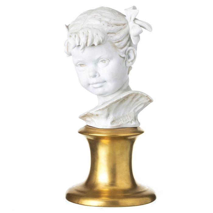 Porcelana - Busto de menina - Capodimonte - Século XIX