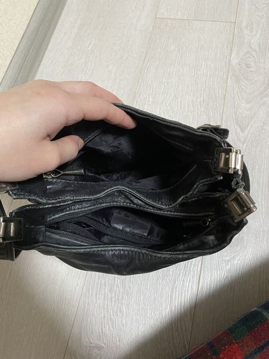 Сумка кожаная черная