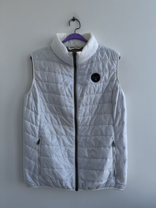Napapijri White Womens Vest ANTARCTIC PROGRAM