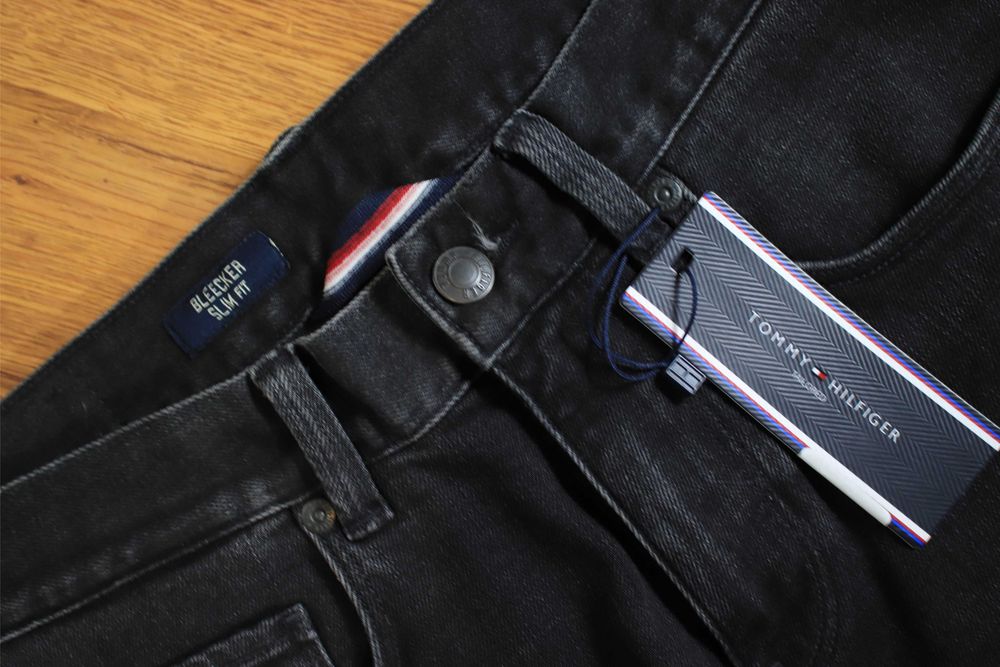 Spodnie Tommy Hilfiger r. 30/32 szare jeans męskie bawełniane nowe z metką