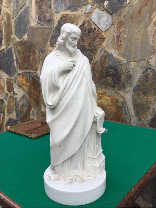 Cristo Le Nova Bossano Porcelana séc XVIII Itália 39 cm