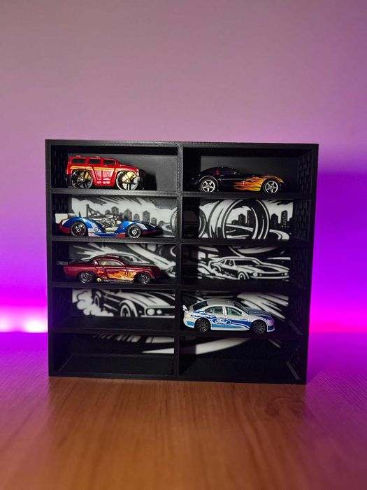 Stojak na Hot Wheels 3D print - organizer premium na 12 autek!