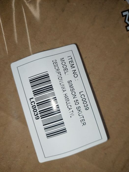 Fabrycznie nowa kpl linka hamulca kola tył simson sr50 skuter