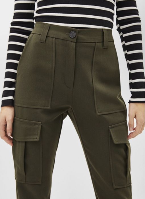 Брюки карго, НОВІ штани жіночі Bershka, mom’s / корго, моми, хакі