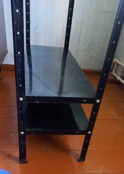 Стелаж металевий 4 полиці (чорний)