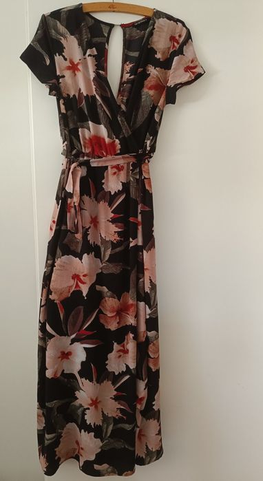 Sukienka długa w kwiaty S