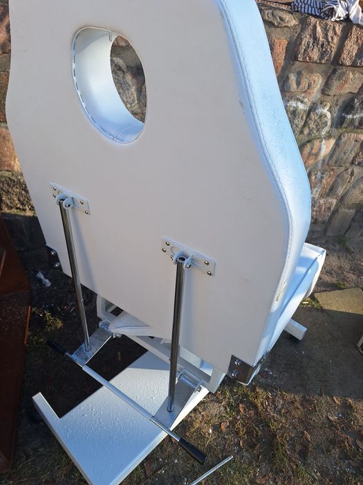 Fotel kosmetyczny biała skóra .