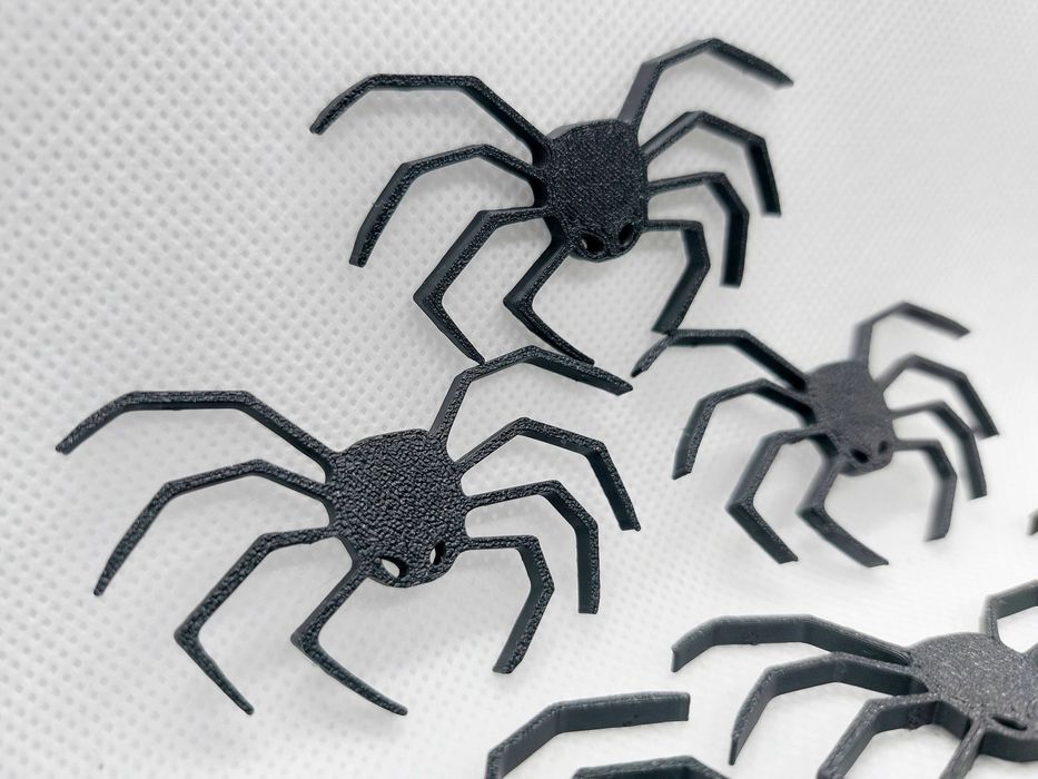 Pająki, Halloween, 2D, dekoracja - komplet 10szt.