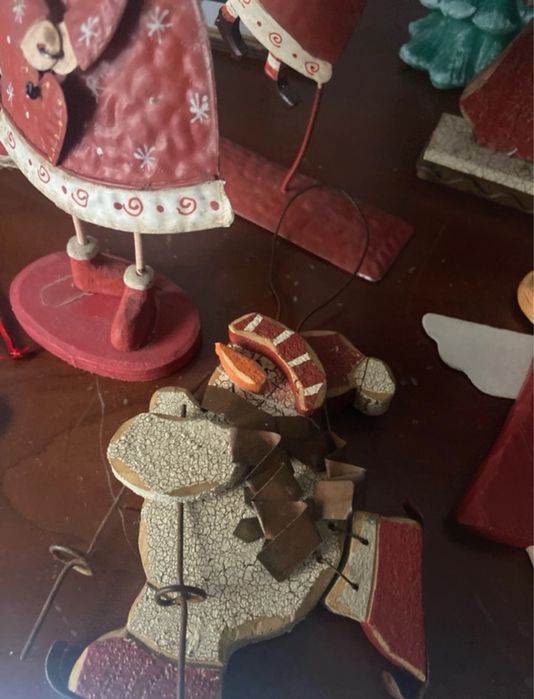 Várias decorações de Natal