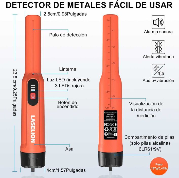Pinpointer Detector de metais de mão