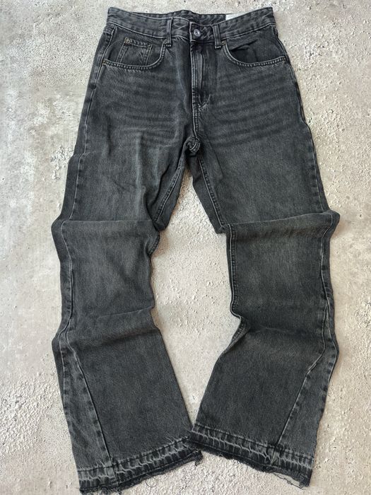 Zara flared zip jeans