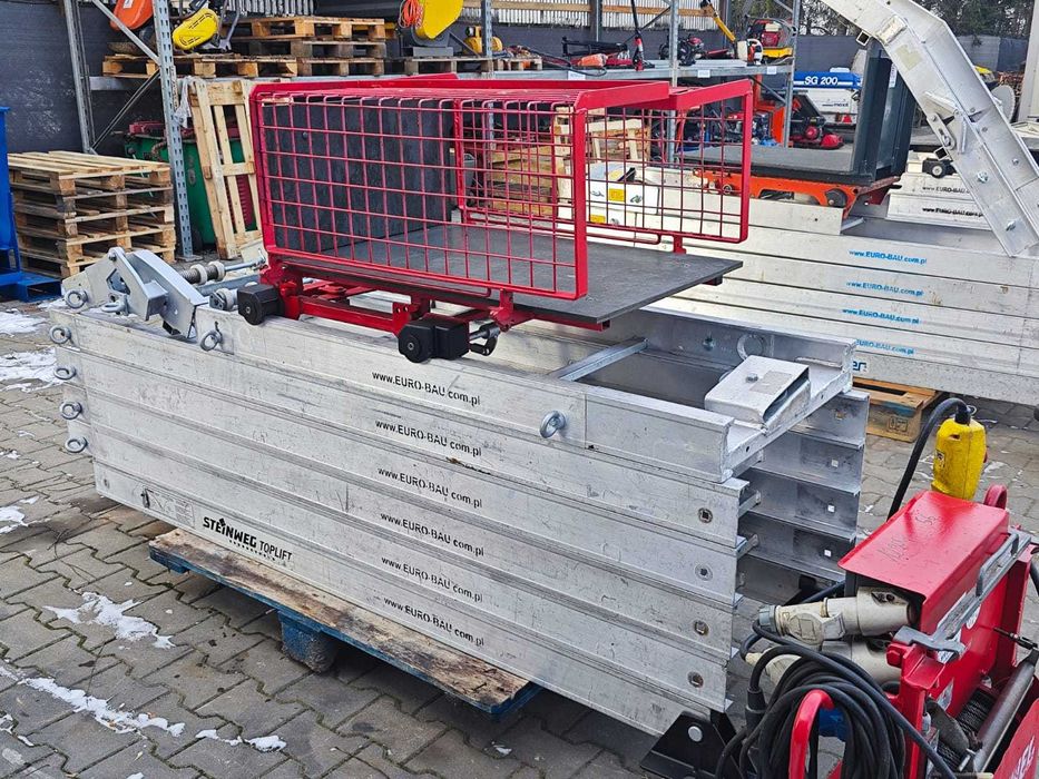 Winda drabina dekarska Steinweg 12m 230V wyciąg wciągarka dachowa do transportowania dachówki papy Nr37 Böcker
