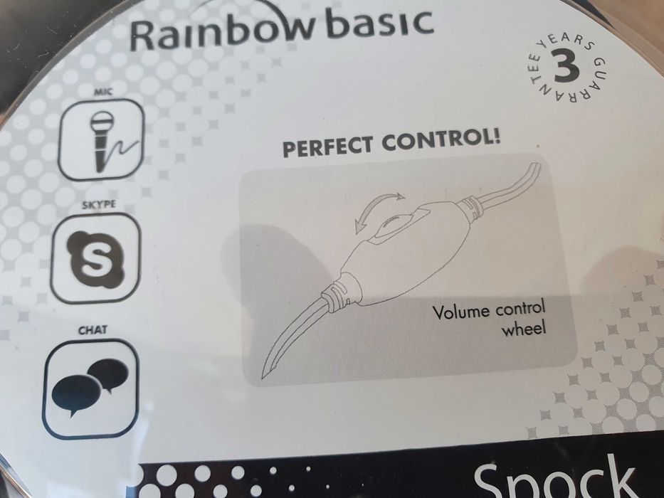 Auscultadores  c/ fios, Rainbow basic, novos + Oferta