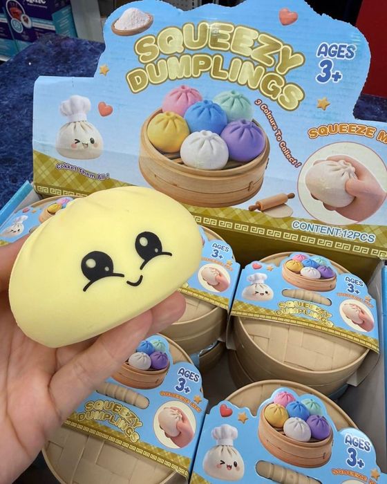 Squishy Dumpling булочка пельмень сквіш булочка bun у пароварці,  іграшка антистрес булочка, іграшка булочка антистрес, булочка сквіш, сквіш пельмень