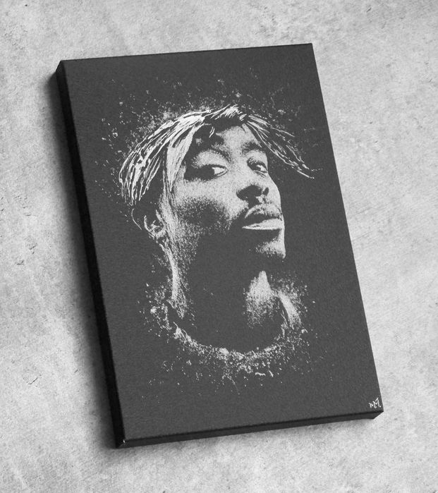 2pac Oryginalny obraz ręcznie grawerowany... Staloryt Tupac